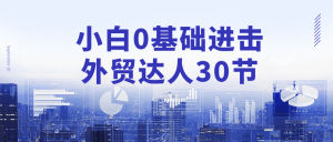 小白0基础进击外贸达人30节课-