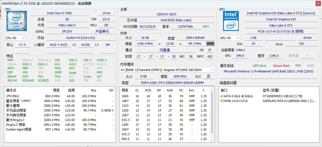 图片[1]-HWiNFO硬件检测工具v8.26 / v8.27.5760绿色便携版