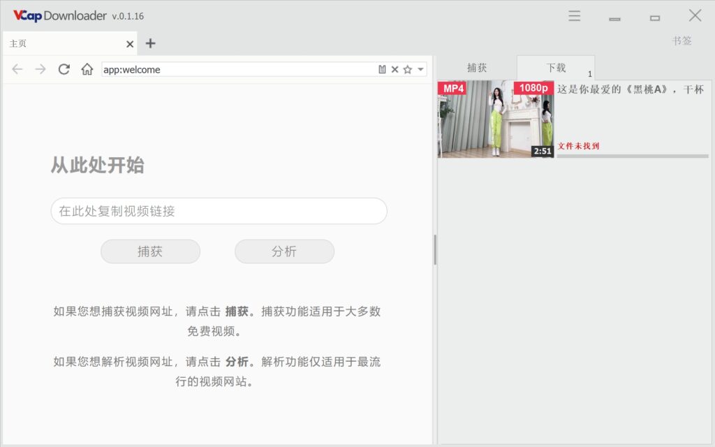 图片[1]-VCapDownloader v0.1.19.5902视频下载器绿色便携版