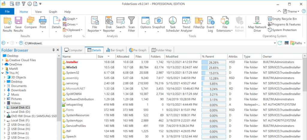 图片[1]-FolderSizes(磁盘空间分析软件) v9.7.503 绿色便携版