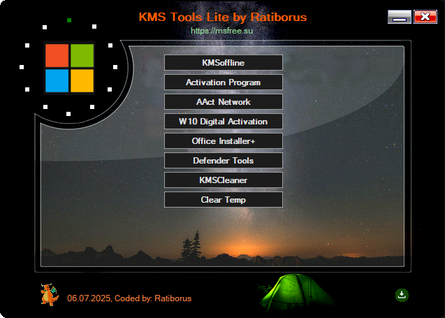 图片[1]-Ratiborus KMS Tools Lite(激活工具集成包) v2025.07.07 绿色便携版