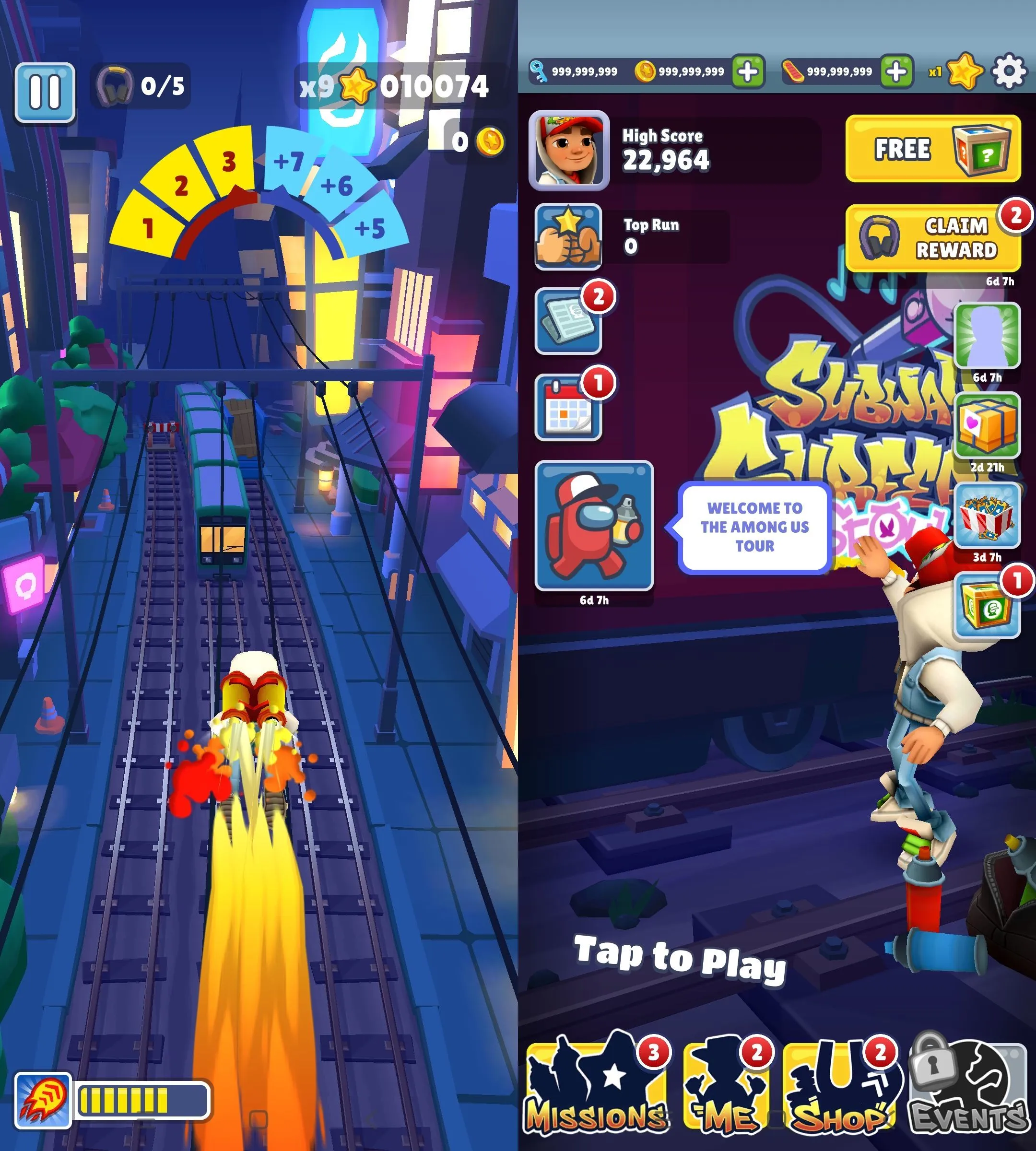 图片[1]-地铁酷跑 v3.54.8 无限金币道具安卓版